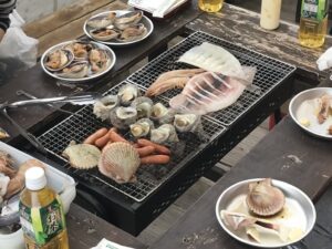 三重県鳥羽市のフィッシングパークトリトンの海鮮バーベキュー