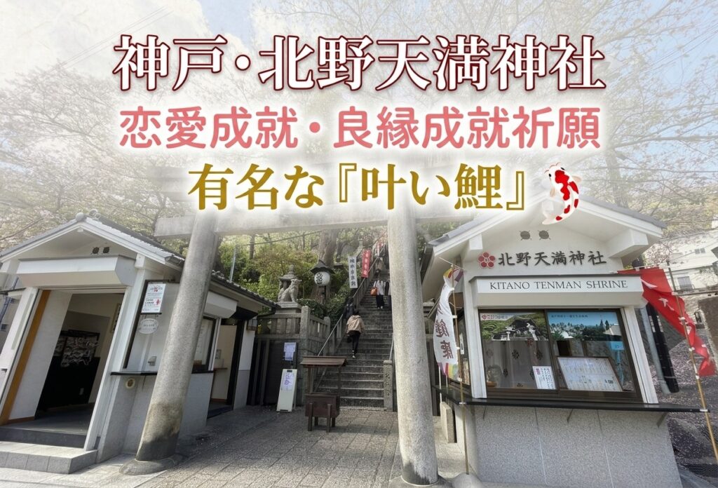 神戸市の北野天満神社は恋愛成就・良縁成就祈願の「叶い鯉」が有名