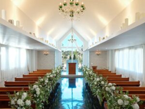 津市の結婚式場Chateau La Palme DOR（シャトーラ・パルム・ドール）のチャペル