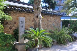 福岡市の櫛田神社の博多塀