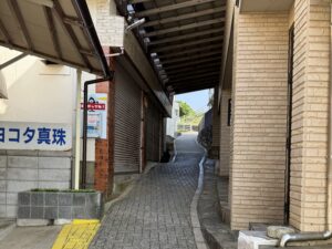 大王埼灯台へ続く細い坂道にあるお土産物店➁