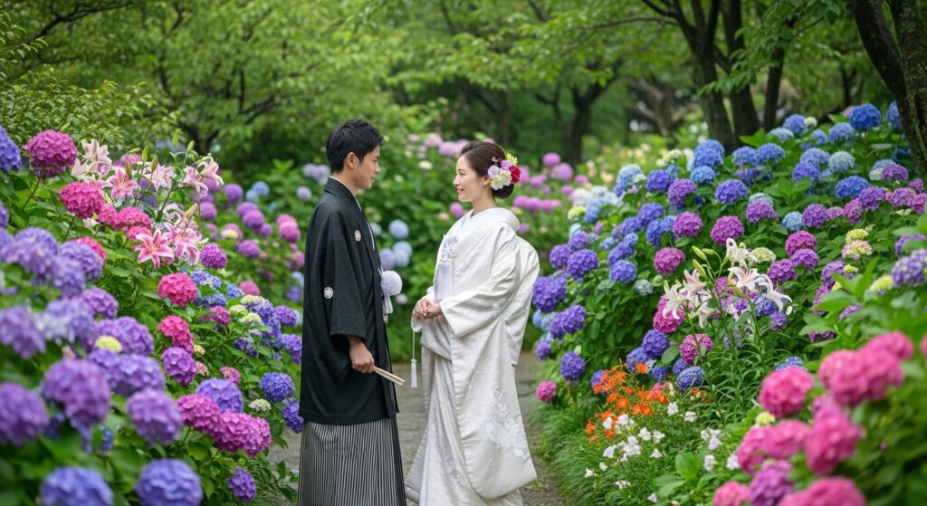 日本の6月ジューンブライドの結婚式