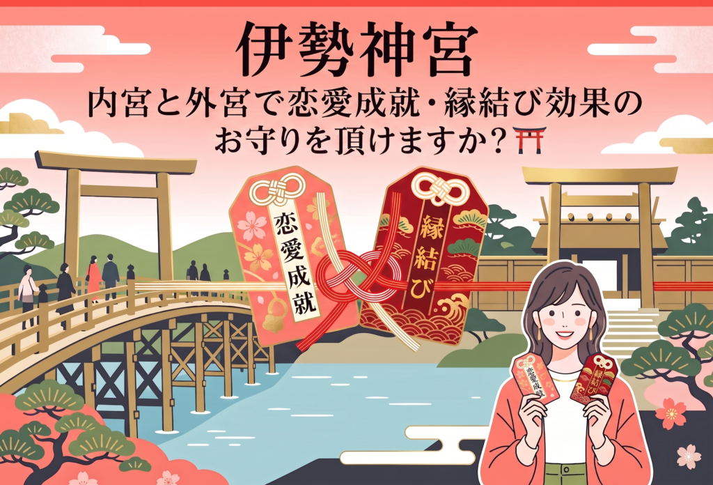 伊勢神宮の内宮と外宮で恋愛成就・縁結び効果のお守りを頂けますか？⛩️