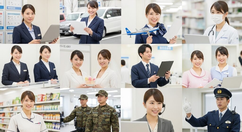 平日休みや不定休の職業