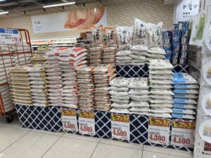 スーパーセンタートライアル伊勢店の新米のお米売り場