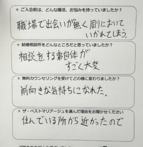 結婚相談所　40代男性　アンケート