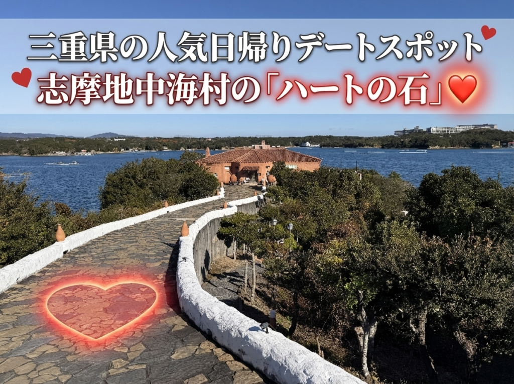 三重県の人気日帰りデートスポット志摩地中海村の「ハートの石」💖2