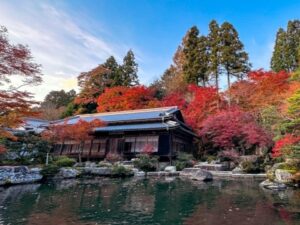 滋賀県の秋の紅葉百済寺
