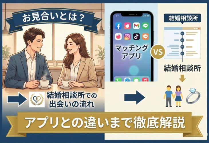 お見合いとは？結婚相談所での出会いの流れ・アプリとの違いまで徹底解説💍