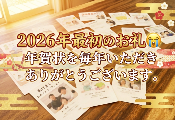 2026年最初のお礼😭年賀状を毎年いただきありがとうございます。