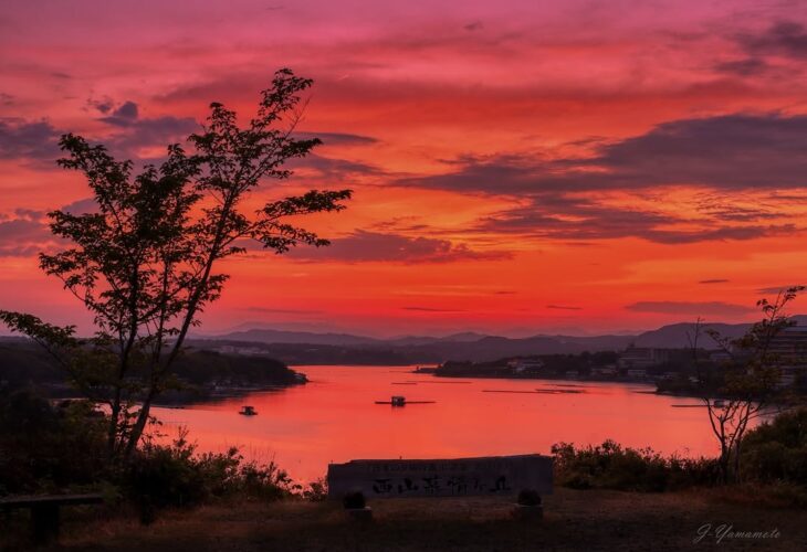 西山慕情ケ丘から見るリアス式海岸の英虞湾は絶景の夕日スポット🌅