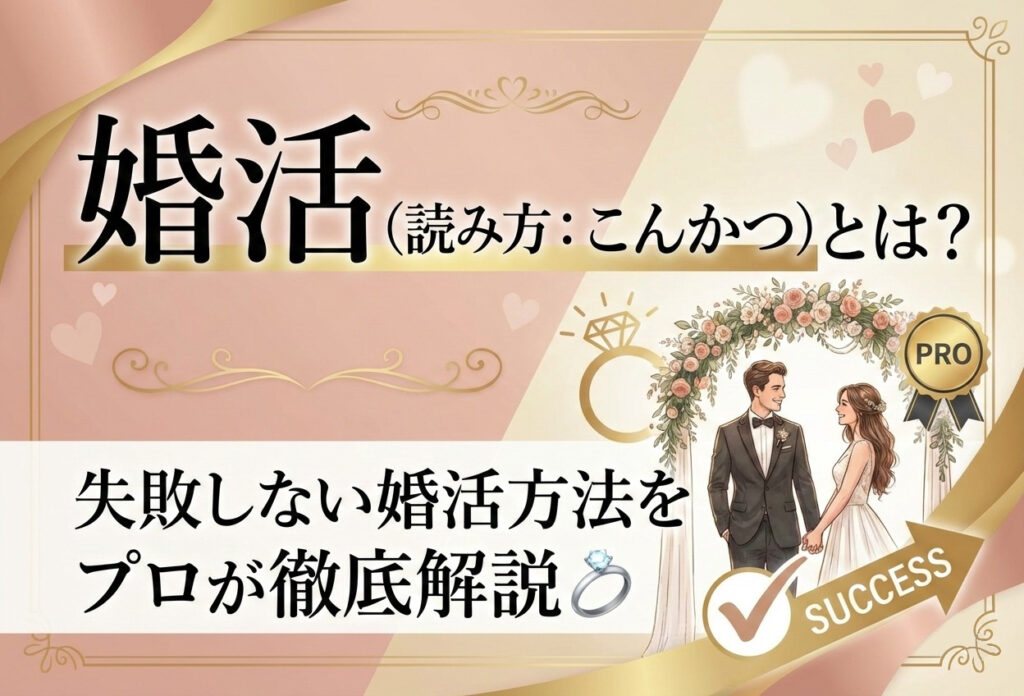 婚活（読み方：こんかつ）とは？失敗しない婚活方法をプロが徹底解説💍