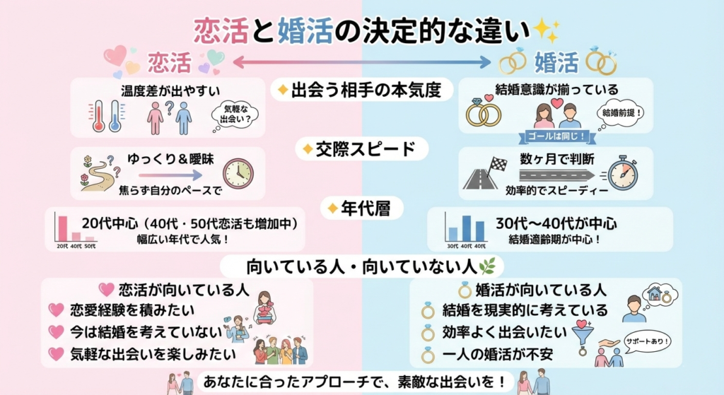 恋活と婚活の決定的な違い