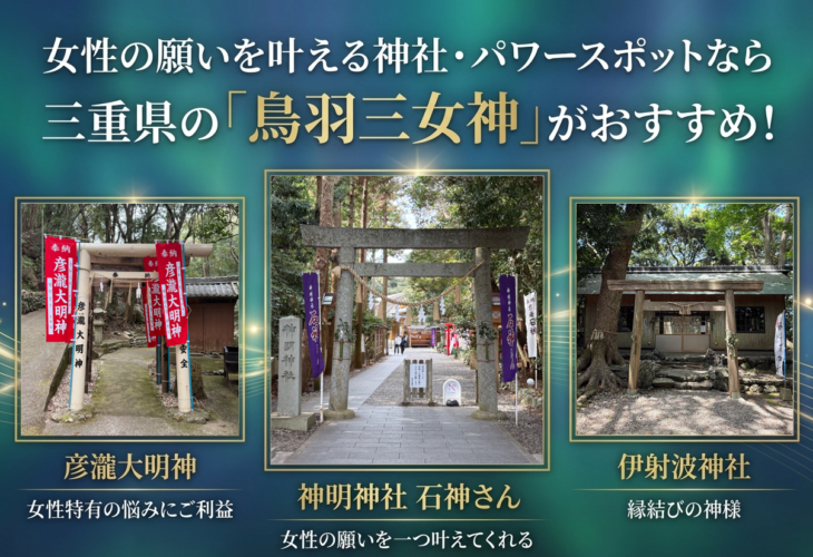 三重県で女性の願いを叶える神社・パワースポット「鳥羽三女神」