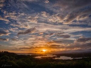 桐垣展望台の夕日時間