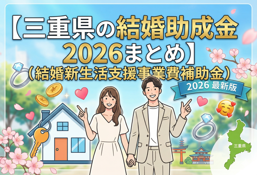 三重県の結婚助成金2026まとめ（結婚新生活支援事業費補助金）💍
