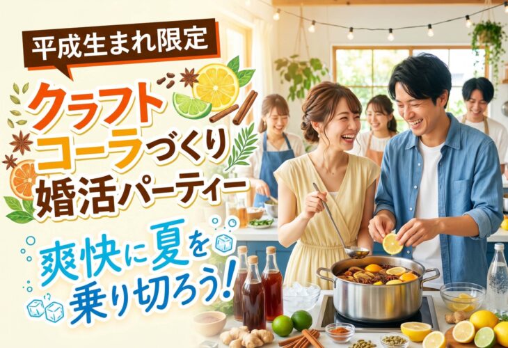 【平成生まれ 限定】爽快に夏を乗り切ろう「スパイス香るクラフトコーラづくり」婚活パーティー開催！