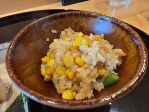 伊勢市の日本料理店「つむぐ」の料理6コーンライス