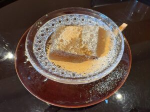 伊勢市の日本料理店「つむぐ」の料理7わらび餅