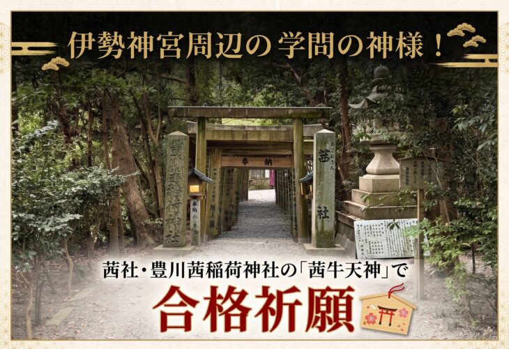 伊勢神宮周辺の学問の神様！茜社・豊川茜稲荷神社「茜牛天神」で合格祈願⛩️